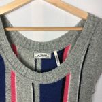Guess Y2K Gray Colorful Stripe Short Sleeve Sweater Dress S Photo 7