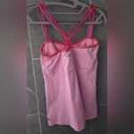 Alo Yoga Alo Coolfit Built In Bra Pink Criss Cross Back Tank Top Size Medium Photo 1