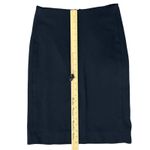 MM.LaFleur Navy Blue Greenpoint Center Back Zip Pencil Skirt Front Slit Size 6 Photo 4