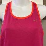 Nike  Women’s Dri-fit Fuchsia Pink/Orange Athletic Striped Tank Top-Sm (Hole) Photo 4