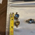 Christian Dior  vintage colored rhinestone gold tone earrings Photo 4
