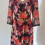 Madewell  Mirrorflower Dress 2 Broadway & Broom Black Purple Orange FALL … Photo 0