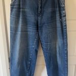 90s Vintage Brittania sz 16 Women Wide Barrell Balloon High Rise Dark Denim Jean Blue Photo 0