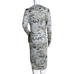 Wilfred Free Aritzia Dress Womens Medium Gray Black Faux Wrap Classic Preppy Photo 2