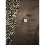 Vintage 1960's Fur Collar Coat | Tweed Wool Outerwear Size XL Photo 10