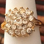 Cocktail Ring Sparkle Galore Size 6 Gold Photo 0