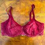 Victoria's Secret  38DD Body by Victoria unlined lace demi bra maroon red Photo 0
