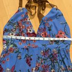 WAYF  Botanical Flyaway Cornflower Blue Floral Women’s Sleeveless Maxi Dress Lrg Photo 15