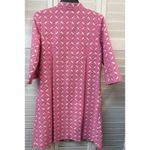 Lilly Pulitzer  Womens Pink/White Patterned A-Line Button-Up Dress Coat Size 6. Photo 1