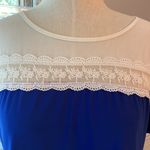 Faith and joy  Blouse Navy/white Small Photo 2