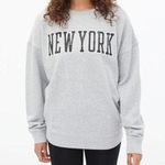 Aeropostale  New York Oversized Crew Sweatshirt Gray Size Small Aero Photo 0