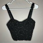 ZARA black beaded & sequins cropped cami top women's size small Photo 3