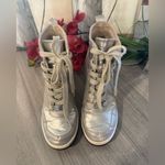 Bebe  Sport Charlane Hi-Top Lace-Up Sneakers Silver Size 8.5 Photo 1