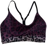 Good American Sports Bra Womens XS 0 Purple Ombré Leopard Barely There Yoga Photo 1