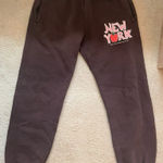 Madhappy  Brown New York Graphic Sweatpants Photo 0