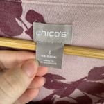 Chico's Womens Floral Side Slit Tunic Top Pink Sz 3 (XL) Feminine Flowy Longline Photo 10