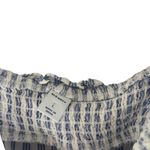 Old Navy  Women's Size Large Blue Striped Boho Embroidered‎ Top Photo 4