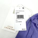 Good American Lilac Mist Shine Ruched Halter Neck Bikini Top Size 3/ Large NWT Photo 2