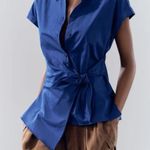ZARA NWT ZW COLLECTION KNOTTED POPLIN SHIRT Size XL Photo 8