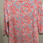 Gretchen Scott  Magpie Dress Plentiful Paisley Stretch Coral & Blue Size Small Photo 3