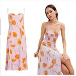 Reformation  Juliette Floral Midi Dress Lilac Women's Size 4 NWT Photo 10