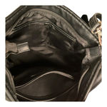 EXPRESS  Black Fringe Crossbody Hobo Bag Faux Suede Boho Western Photo 5