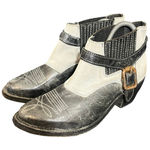 Circle G  Womens Western Distressed Cowboy Boots Black White Leather Size 9 Photo 0