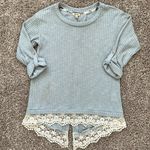 Lily Star | gray ribbed top size small Photo 5