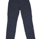 Coldwater Creek  Natural Fit Navy Blue Jacqard Pants Size 14 Brocade Look Photo 0