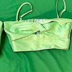 ASOS Lime Satin Cropped Top size 4 Photo 0