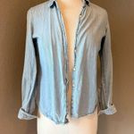 ZARA Light Blue Denim Top Medium Photo 0