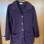 The Territory Ahead Vintage Purple Chunky Sweater Cardigan Photo 0