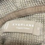 Everlane Beige Tan Waffle Knit Long Sleeve Hooded Hoodie Sweatshirt Sweater Sz S Photo 2