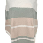 Barefoot Dreams  CozyChic Ultra Lite Ocean Breeze Poncho Pink Multi Stripe NWT Photo 0