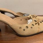 Franco Sarto suede pointed mules cream size 9 Photo 1