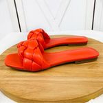 Nine West  Sonet Braided‎ Slide Sandal Shoes Orange 9 Photo 2