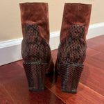 See By Chloe  | Molly Suede Heeled Boots Burnt Sienna Brown Orange Snake 36 Photo 2