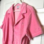 Juicy Couture  Pink Velour Terry Romper‎ Belted Playsuit Short Sleeve Large Photo 3