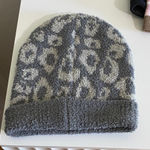 Stylish Gray Leopard Print Women's Beanie Photo 0