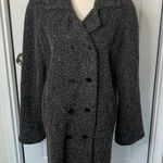 Halston Heritage Halston Vintage gray boucle double breasted‎ long coat jacket size 16 Photo 0