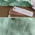 PilyQ Azura Smocked Bandeau & Smocked Teeny Bikini Bottom Large NWT Photo 10