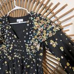 Lost + Wander Field of Dreams Black Floral Long Slv Dress Ruffle Boho Prairie Photo 7