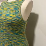 Bodycon Dress lime green yellow Sexy Y2K Halter Sleeveless NWT Sz Large Blue Photo 4