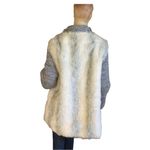 VINTAGE 1980’S CHEYENNE BY HILLMOOR GRAY & WHITE FAUX FUR & KNIT COAT (XL) Photo 6