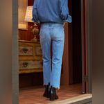 Frank & Eileen Monaghan 1997 Wash Italian Vintage Denim Jeans Rip Light Blue 29 Photo 1