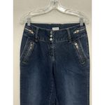 No Boundaries Vintage  Juniors Jeans 7 Blue Stretch Flare Buckle Retro Y2K Grunge Photo 2