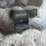 Aerie NWT White Boho Chic Cotton Crochet Beach Knit Crop Top Size M Photo 3