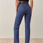 Reformation  Cynthia High Rise Straight Long Jeans NWT Photo 2