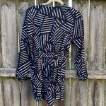Motel Rocks Motel Black & White Striped Wrap Romper | S Photo 6
