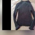 Herman Geist  Black Mock Neck Ribbed Knit Slim Fit Casual Pullover Sweater Sz M Photo 1
